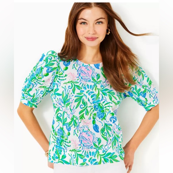 Lilly Pulitzer Tops - Lilly Pulitzer Masieleigh Cotton Top NWT